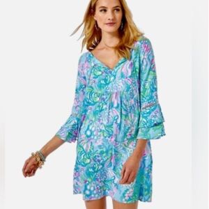 Lilly Pulitzer Azita Tunic Dress in Aqua La Vista